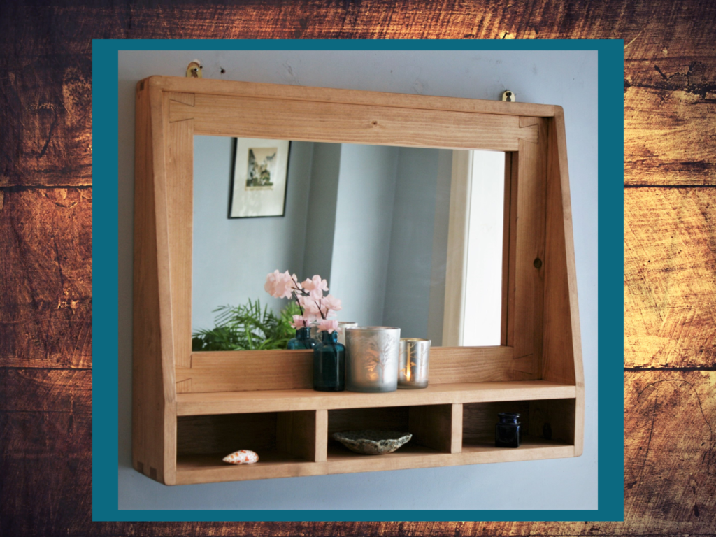 Handmade mirrors from Marc Wood. Handmade modern rustic wooden furniture. Custom made in Somerset UK from natural, sustainable wood.