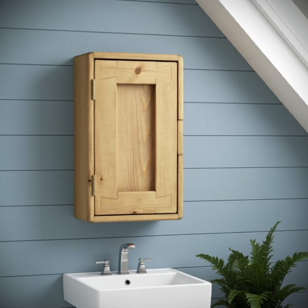Slim wooden bathroom cabinet, chunky rustic cupboard for cottage farmhouse bathroom, custom handmade in Somerset UK -edited_1