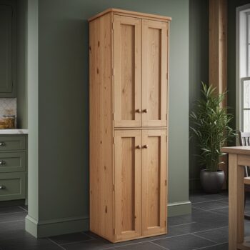 tall kitchen larder pantry cabinet for rustic country cottage home, custom handmade in Somerset UK -edited_1