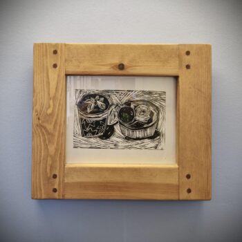 A4 Wooden frame for print and photo, boho artisan cabin home accessories and custom rustic wood gifts from Somerset UK