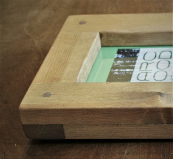 Small square picture frame, side view. Handmade in Somerset UK