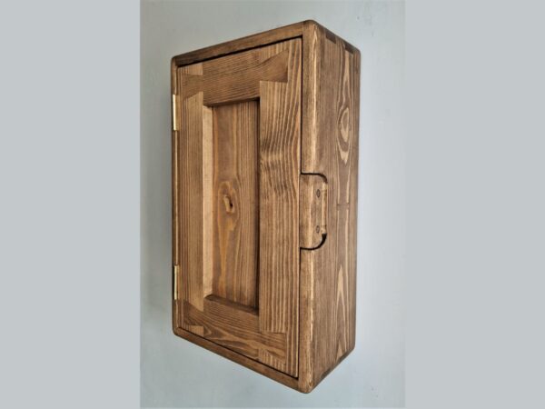 Rustic mirror door bathroom cabinet with alternative dark wooden door, modern farmhouse furniture from Somerset UK