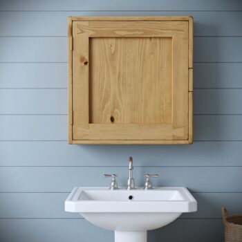 Natural wood bathroom cabinet, large over sink medicine cabinet for cottage farmhouse bathroom, custom handmade in Somerset UK -edited_1