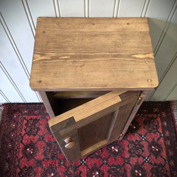 Slim wooden bathroom cupboard from Somerset UK