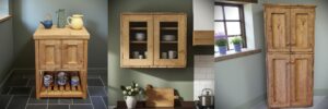 Beautiful modern rustic kitchen furniture, designed and handmade in Somerset from natural, sustainable wood
